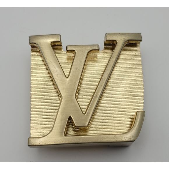 Luis Vuitton LV Iconic Gold Belt Buckle ONLY Unisex Screw On - Picture 1 of 11